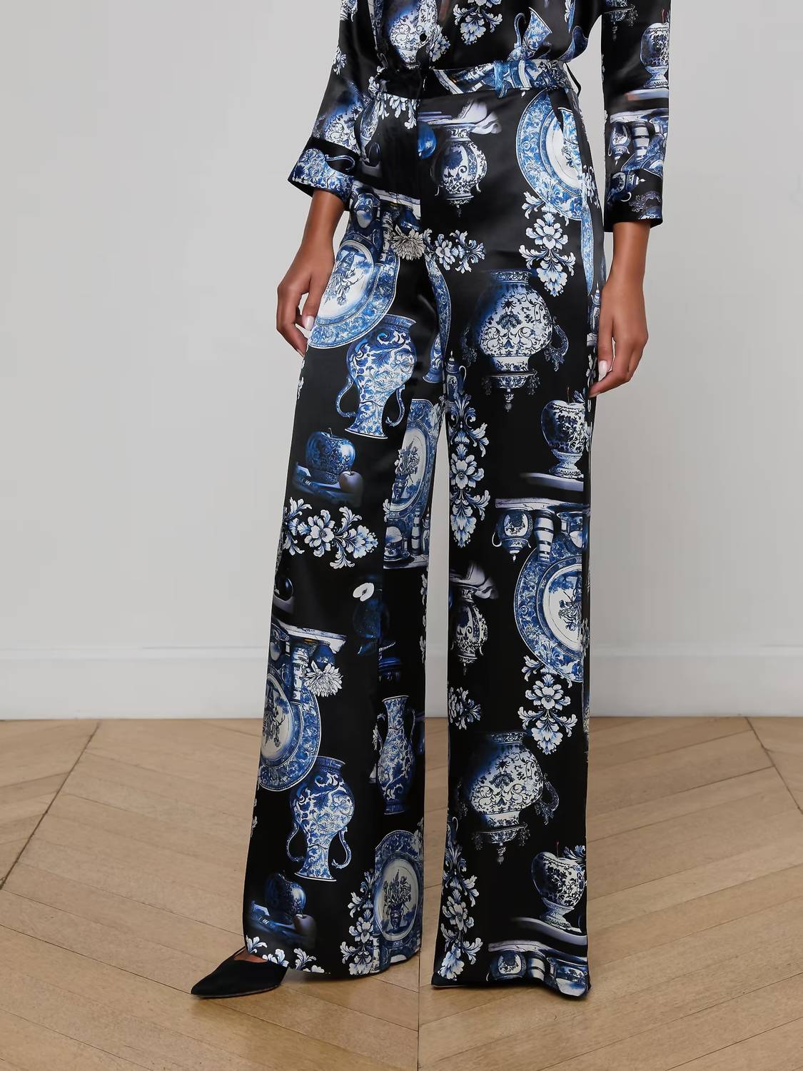 L'Agence - Pilar Silk Wide-leg Pant