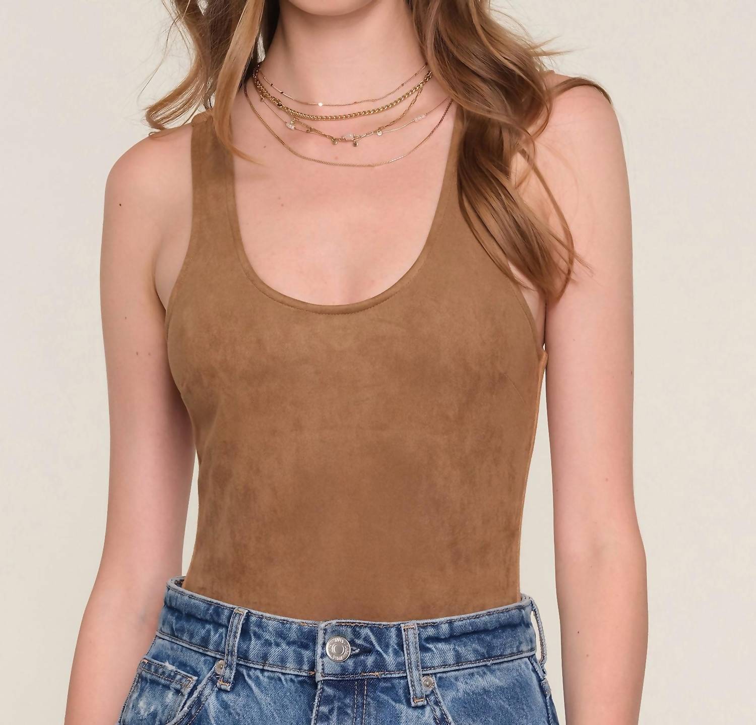 heartloom Lisbeth Bodysuit in brown - women's shirt