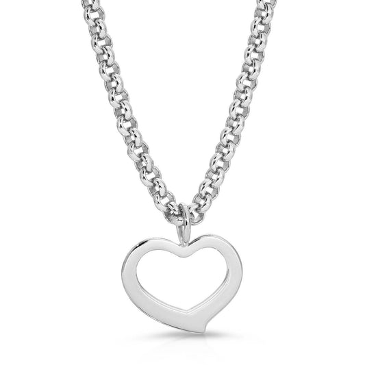Eklexic - Women's Haley Open Heart Pendant Necklace