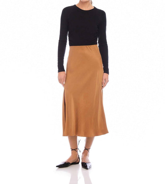 Fifteen Twenty - Brielle Side Slit Midi Skirt