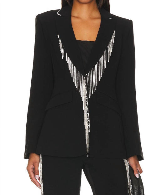 Cinq A Sept - RHINESTONE FRINGE EMBELLISHED CHEYENNE BLAZER