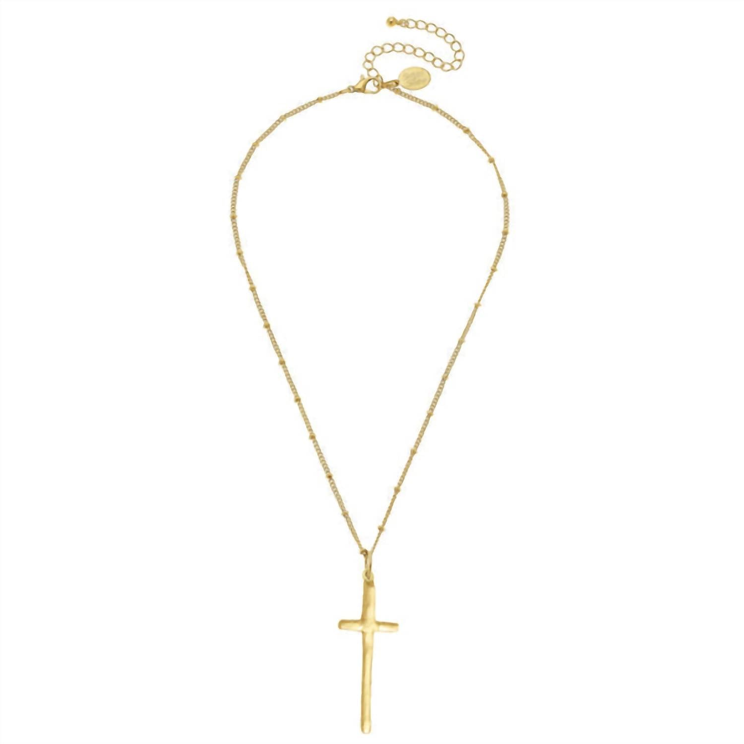 Susan Shaw - Women's Dainty Tall Cross Necklace