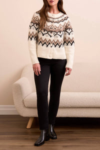 Tribal - Long Sleeve Button Front Sweater Cardigan