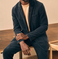 Faherty Men’s Stretch Corduroy Blazer in midnight navy blue - men's jacket - view 5