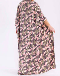 Karen T Design Print Two Piece Pants Set in camo - women's sleepwear - alternate view