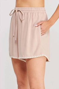 Allie Rose - Women's Embroidered Hem Shorts