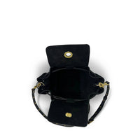 KEMPTON & Co. Women's Ascot Crossbody Bag in black heat striped - women's bag - detail view