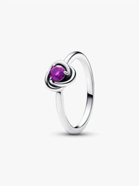 Pandora Women's February Eternity Circle Ring in sweet grape purple crystal - women's jewelry
