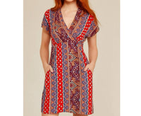 Haptics - Paisley V Neck Dress