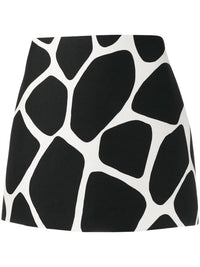 Valentino - Giraffe Print Fitted Mini Skirt