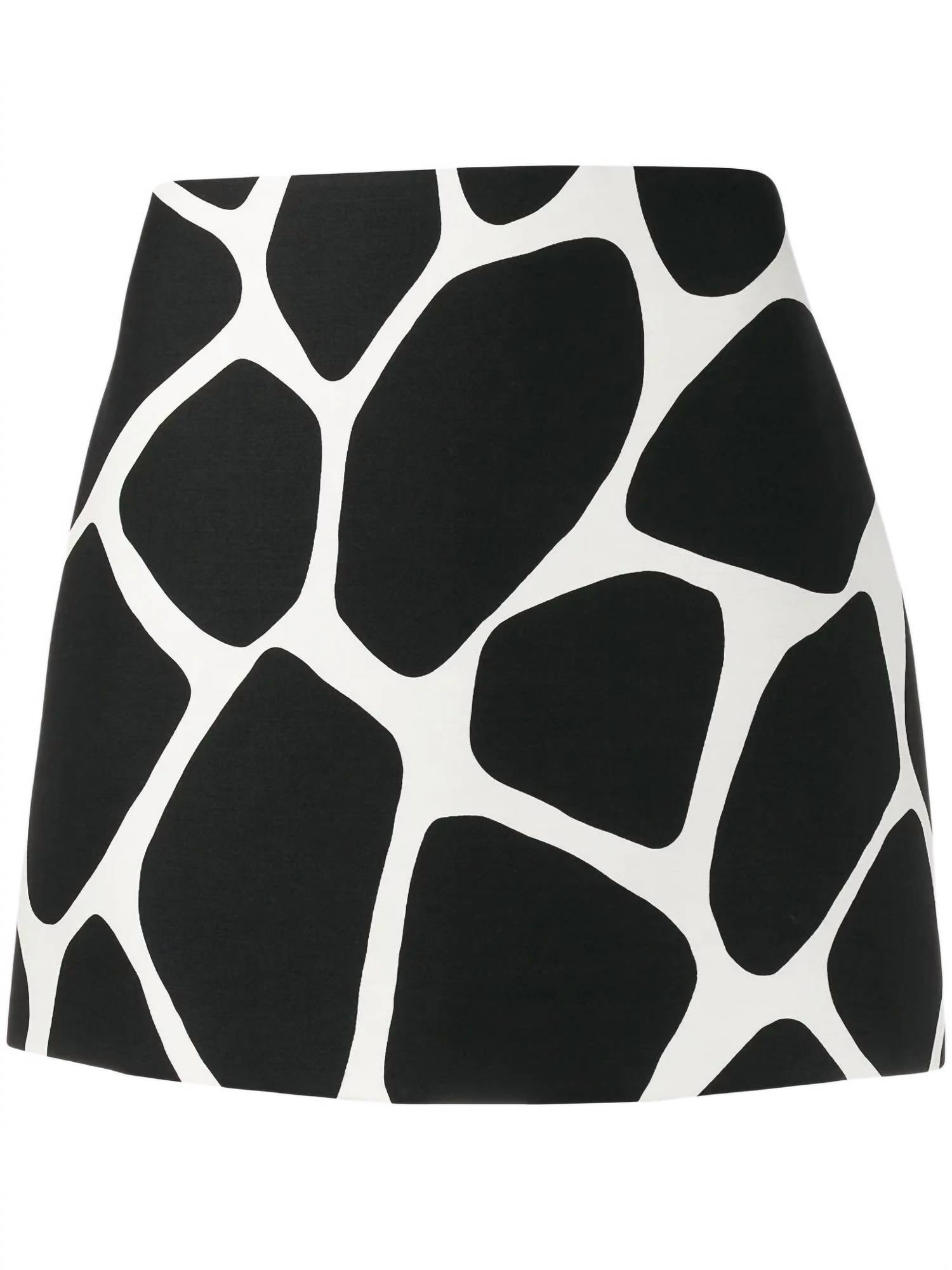 Valentino - Giraffe Print Fitted Mini Skirt