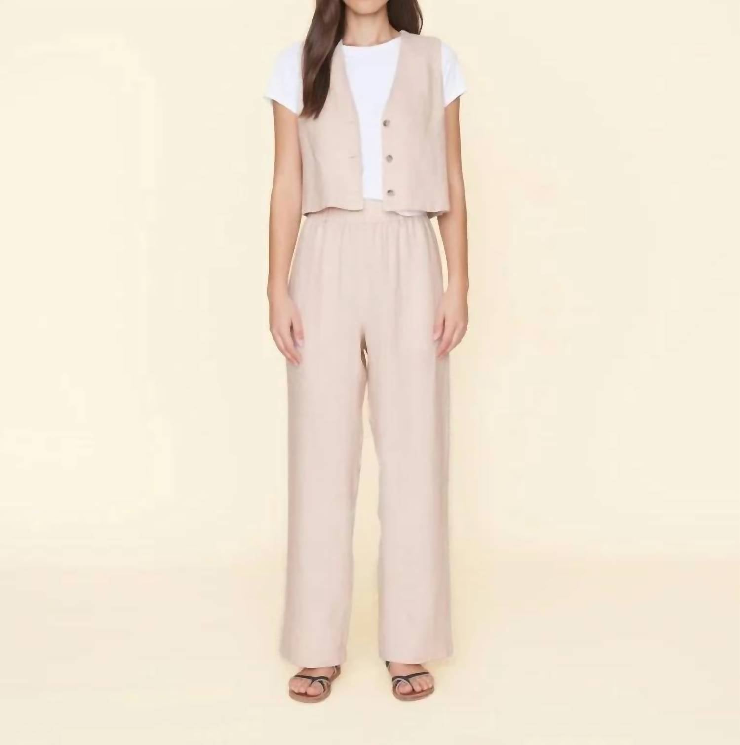 XIRENA ATTICUS PANT in sugarcane - women's pants - detail view