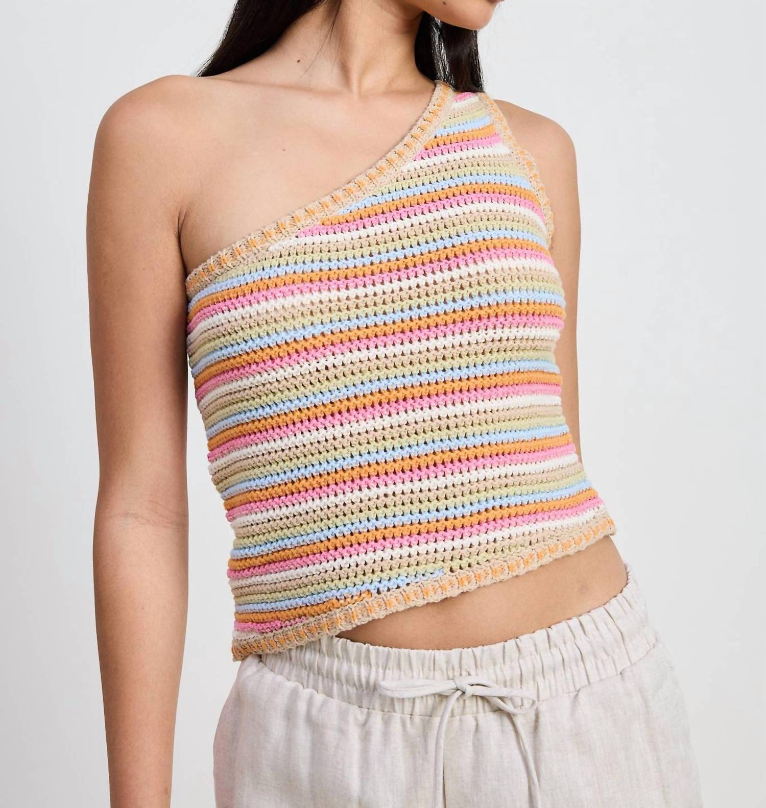 Le Lis - Kelly One Shoulder Crochet Top