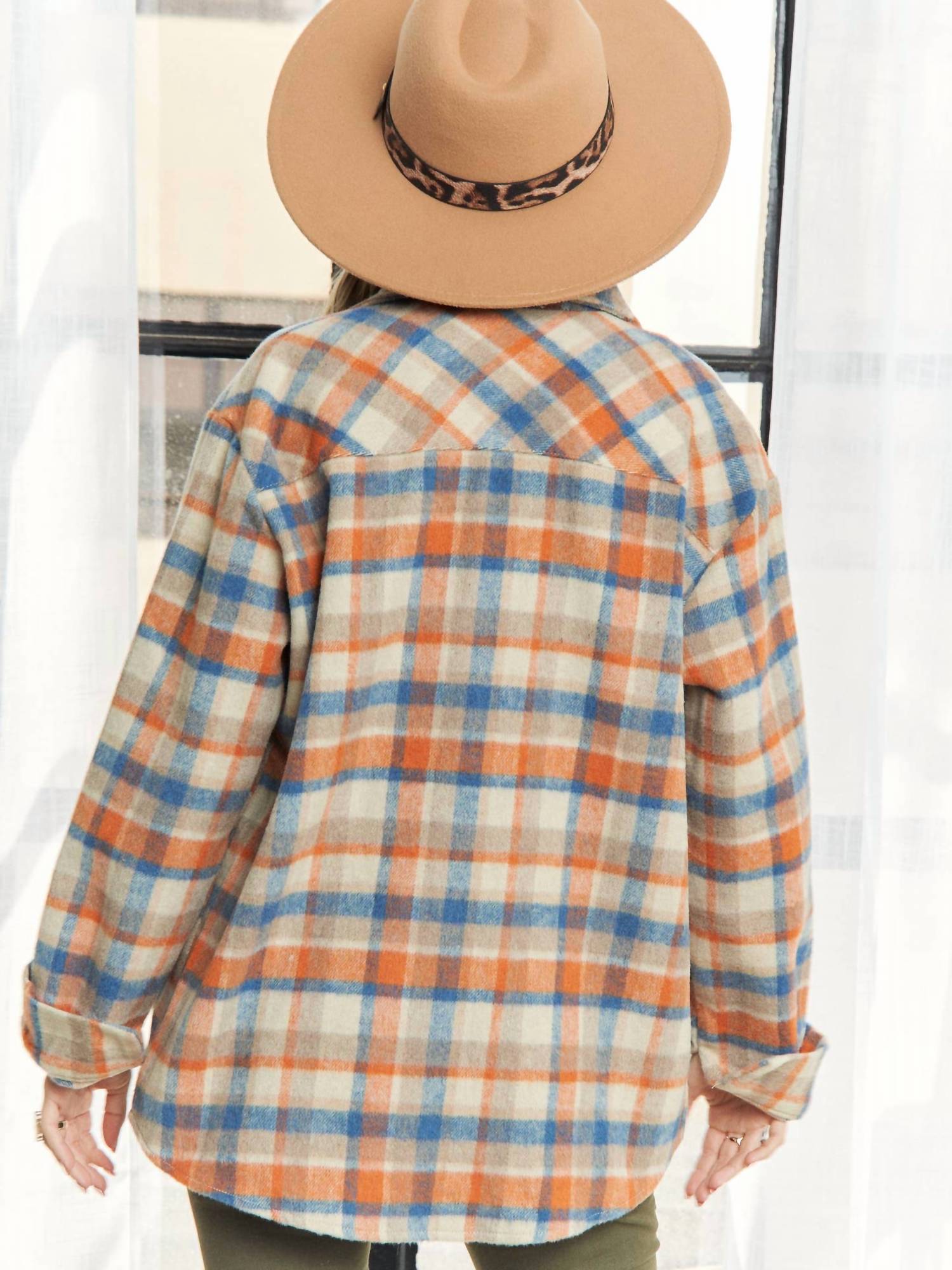 Madelyn - Plaid Long Sleeves Flannel Shacket
