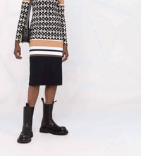 Valentino - Logo-pattern Striped Dress