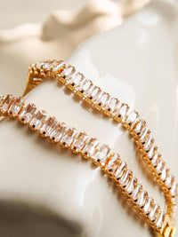 Flanerie By Maiq - Women's Rhodes 18k Non-tarnish Glam Cubic Zirconia Bracelet