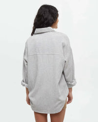 Tentree - West End Oversized Fit Button Up Longsleeve Shirt