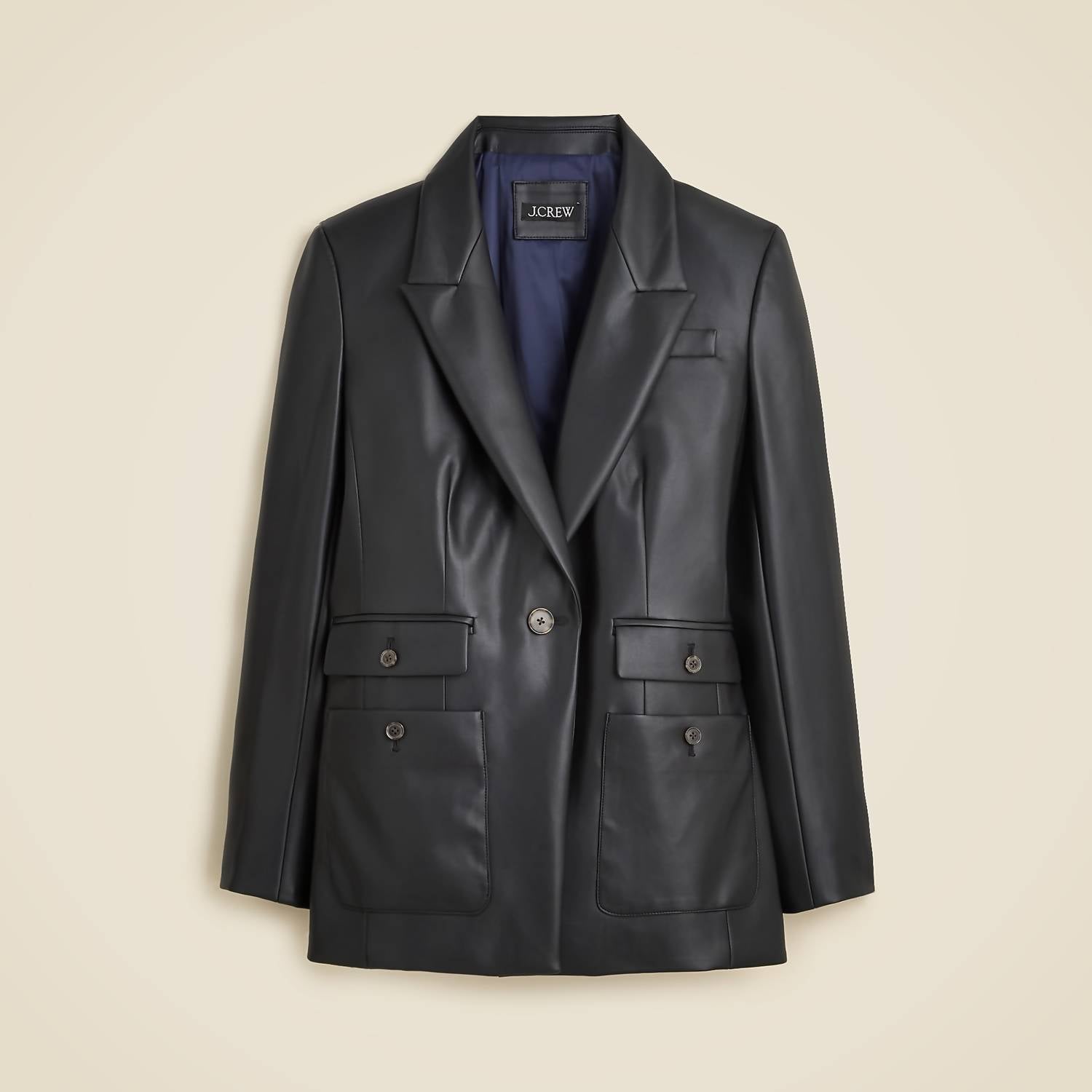 J.Crew - Vivienne Faux Leather Blazer Jacket