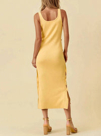 Doe And Rae - Magnolia Asymmetrical Sweater Ribbed Tank Dress