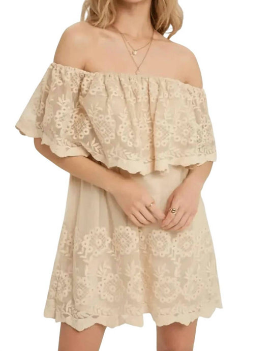 Bluivy - OFF THE SHOULDER LACE DRESS