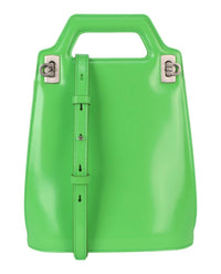 Salvatore Ferragamo Women's Micro Wanda Patent Leather Shoulder Bag in green - women's bag