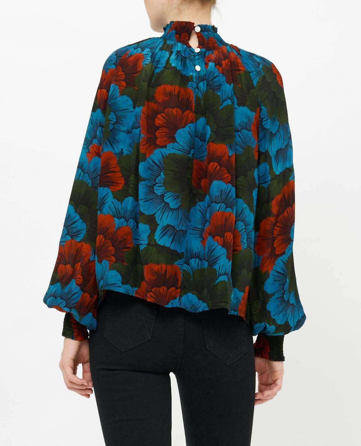 Oliphant - Smocked High Neck Blouse