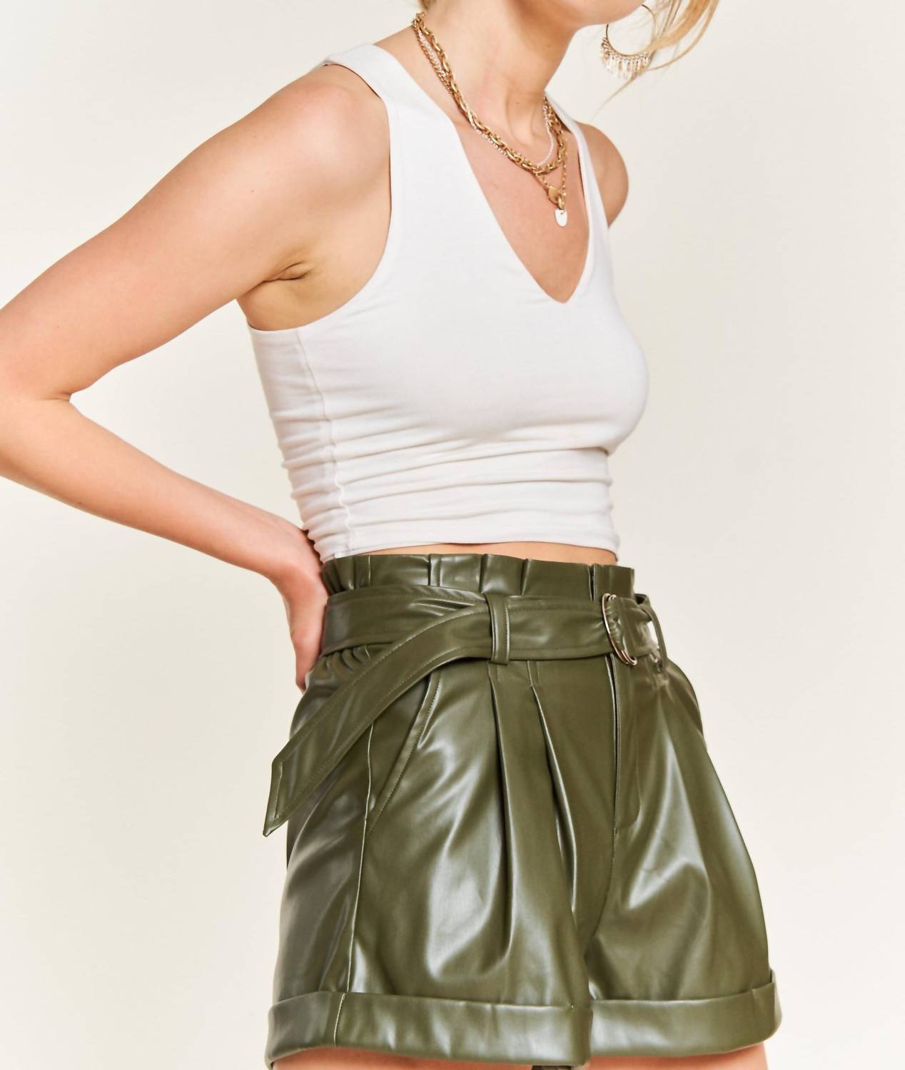 Jade By Jane - Make It Happen Faux Leather Shorts