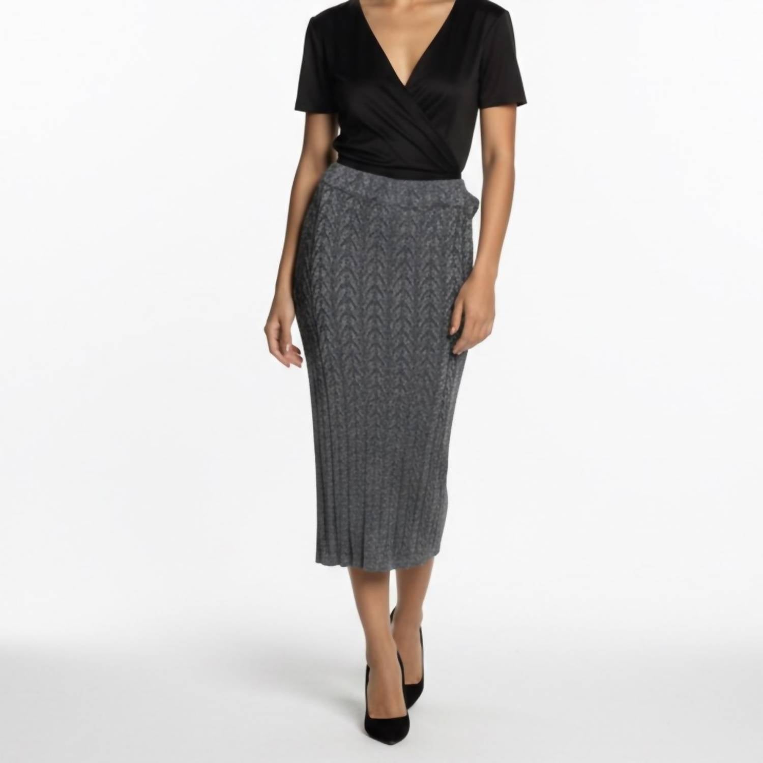 Vince Camuto - Textured Midi Skirt