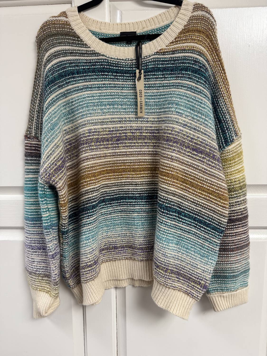 Coco + Carmen - Women's Textured Crew Neck Sweater