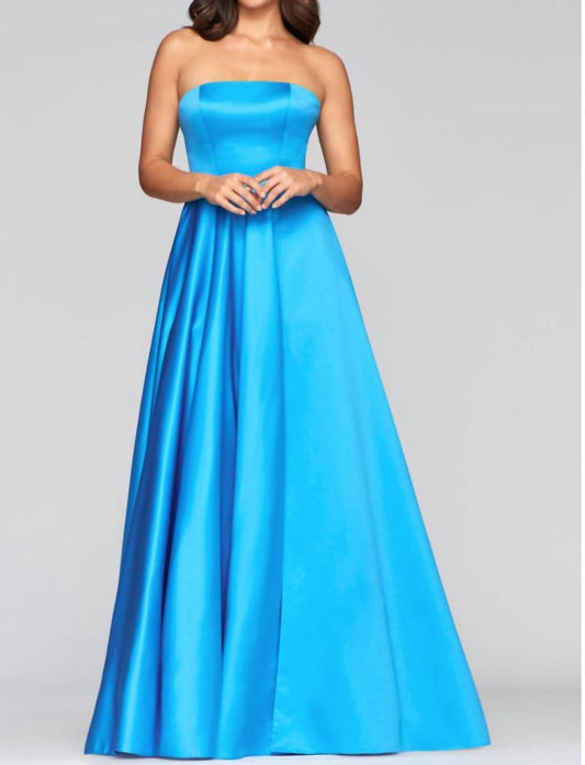 Satin Strapless Ball Gown