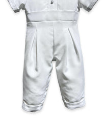 L'Pety Canar - Boy's Short Sleeve Unlined Romper With Long Cuffed Pants