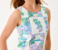 Lilly Pulitzer Dee Stretch Maxi Shift Dress in multi sunny dee patch engineered woven - women's dress - view 5