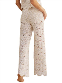 Endless Blu. - Floral Crochet Pant