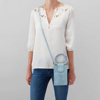 HOBO Women's Sheila Phone Bag Crossbody Purse in blue topaz - women's bag - alternate view