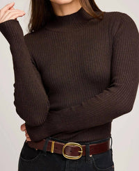 Gentle Fawn Arlen Top in heather darkwood - women's sweater - alternate view