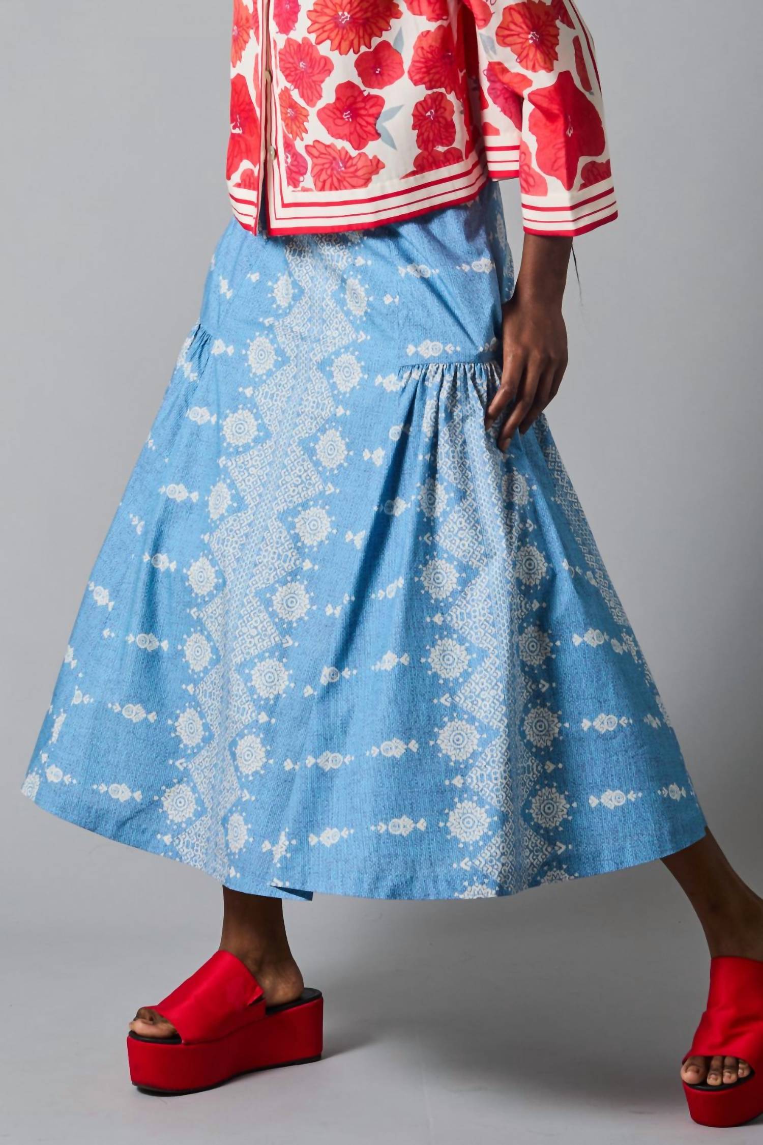 Hope for Flowers Women's Full Skirt in chambray - women's skirt