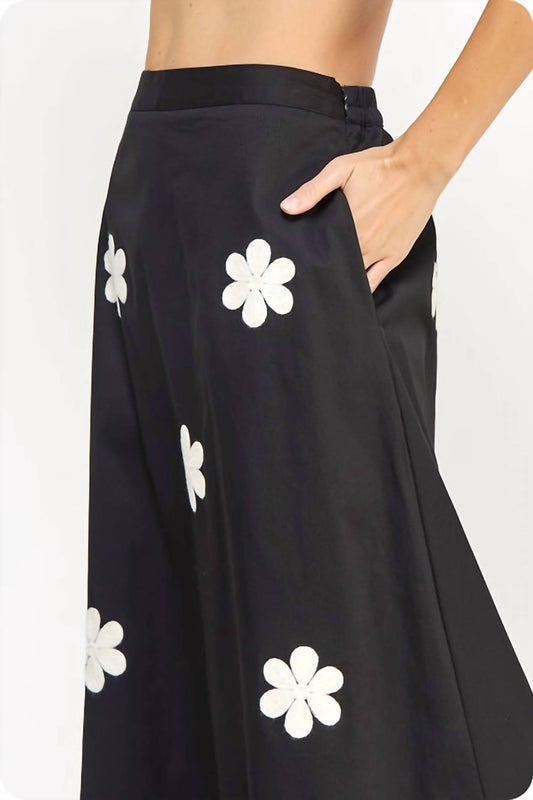 Strut & Bolt - Embroidered Ruffled skirt