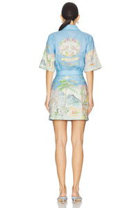 Alemais - Anouk Short Sleeve Collared Mini Dress
