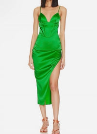 SER.O.YA Jamila Corset Dress in kelly green - women's dress