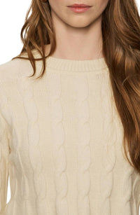 Sanctuary One In A Million Cable Crewneck Top in a million cable crewneck top in vanilla - women's sweater - view 6