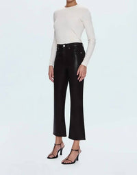 PISTOLA Lennon Pants in coated mocha - women's pants - detail view