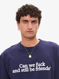Carne Bollente Unisex Short Sleeve Graphic Tee in navy - men's t-shirt - alternate view