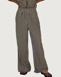 By Together - Nikola Wide Leg Striped Pant