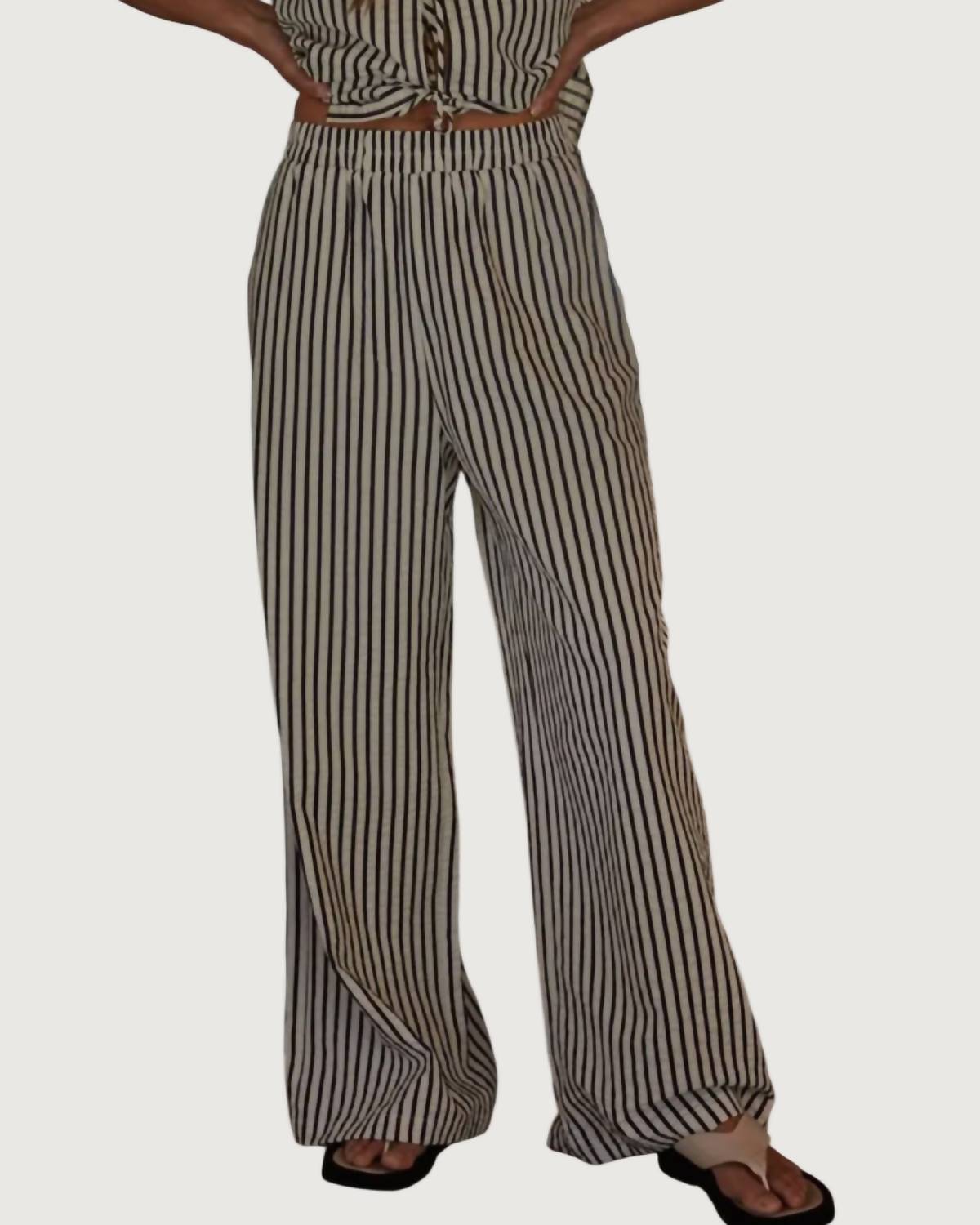 By Together - Nikola Wide Leg Striped Pant
