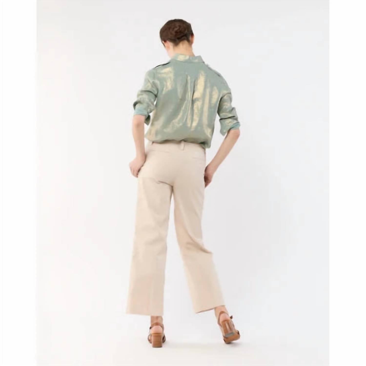 Ann Mashburn - Foil-printed Safari Shirt