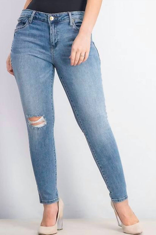 Sts Blue - Emma 9" Distressed Mid Rise Ankle Skinny Jeans