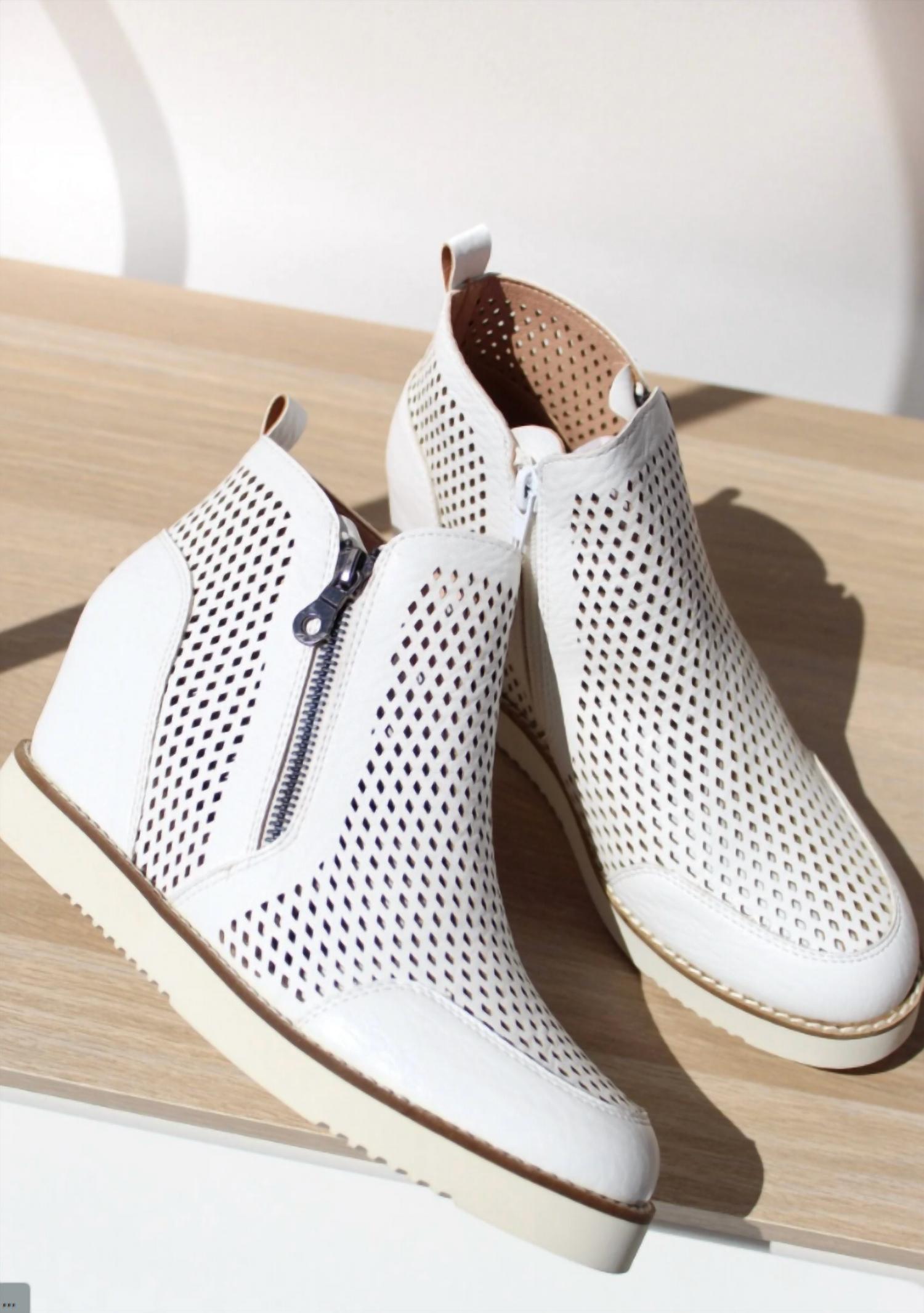 Mi.iM Women's Lamber Wedge Sneaker in white - women's sneaker