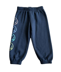 ROWDY SPROUT Girl's Nirvana Smiley Sweatpants in washed black - kids' joggers
