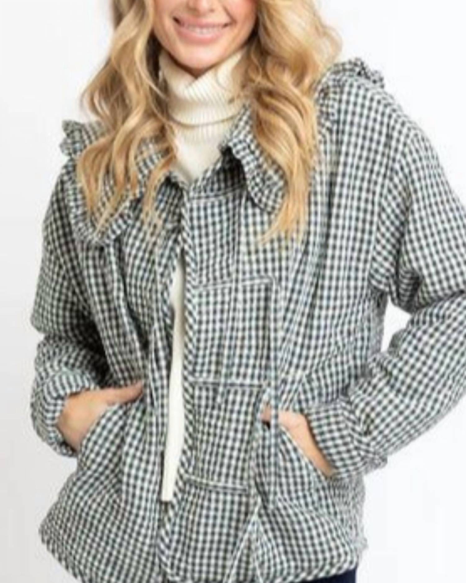 Karlie - Gingham Check Jacket