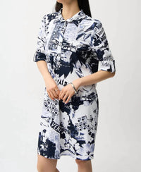 Joseph Ribkoff - Floral Graphic Shirt Dress